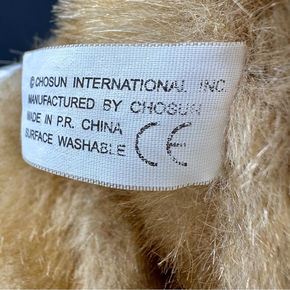 Vintage 90s Chosun Golden Bunny Rabbit Plush Stuffed Animal 11” Easter - Picture 9 of 11